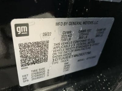 2022 GMC Sierra 1500 Crew Cab Short Box 4-Wheel Drive AT4
