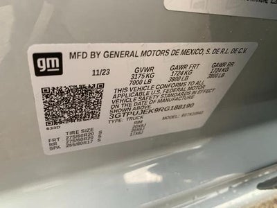 2024 GMC Sierra 1500 Crew Cab Short Box 4-Wheel Drive Elevation 3VL