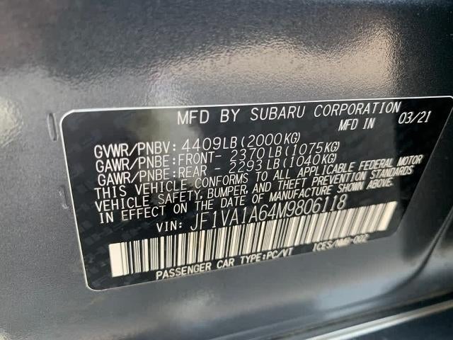 2021 Subaru WRX Manual