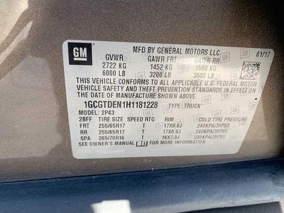 2017 Chevrolet Colorado Crew Cab Short Box 4-Wheel Drive Z71