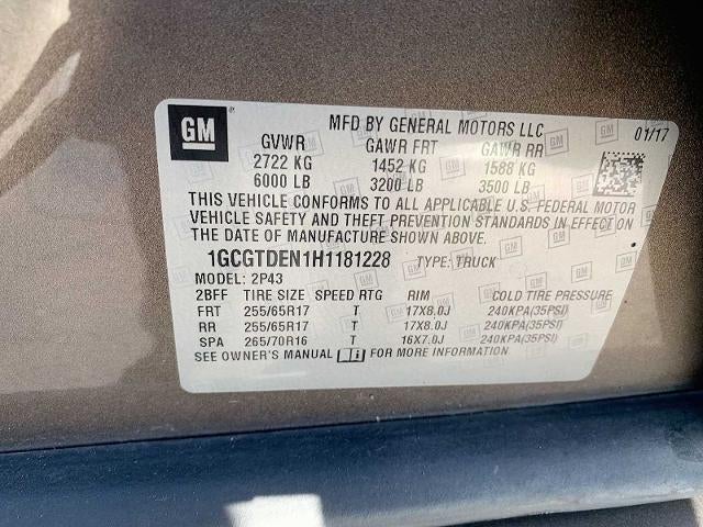 2017 Chevrolet Colorado Crew Cab Short Box 4-Wheel Drive Z71