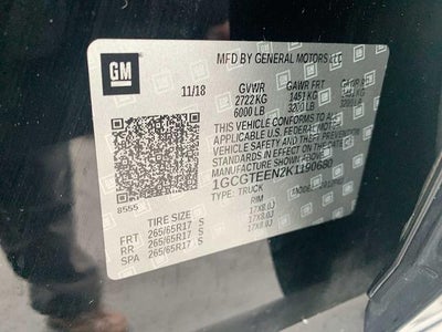 2019 Chevrolet Colorado Crew Cab Short Box 4-Wheel Drive ZR2