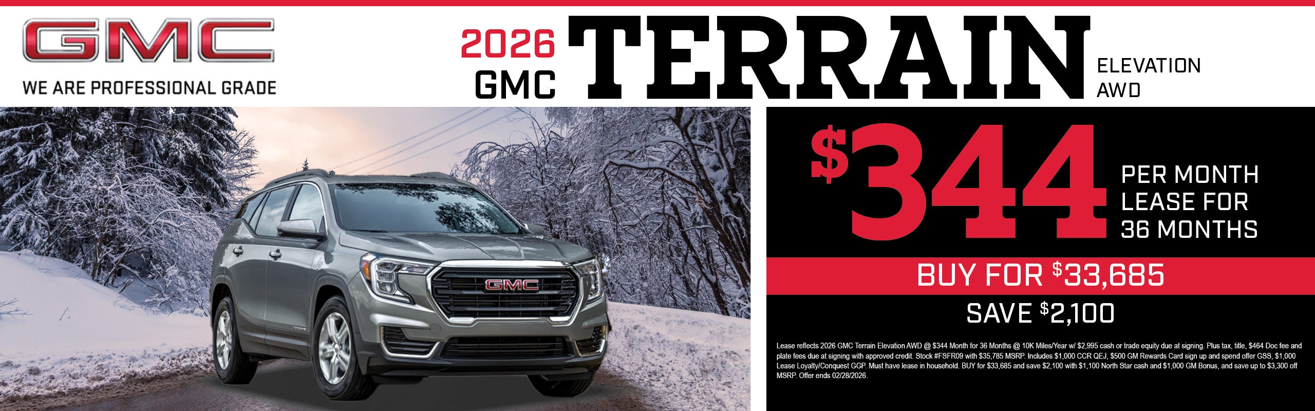 New 2026 GMC Terrain Elevation AWD