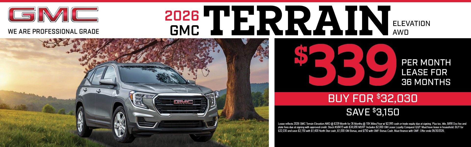 New 2026 GMC Terrain Elevation AWD