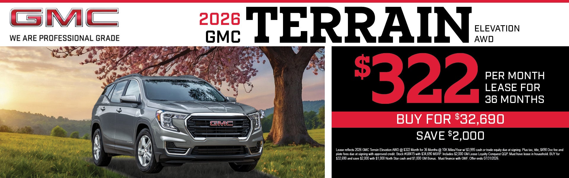 New 2026 GMC Terrain Elevation AWD