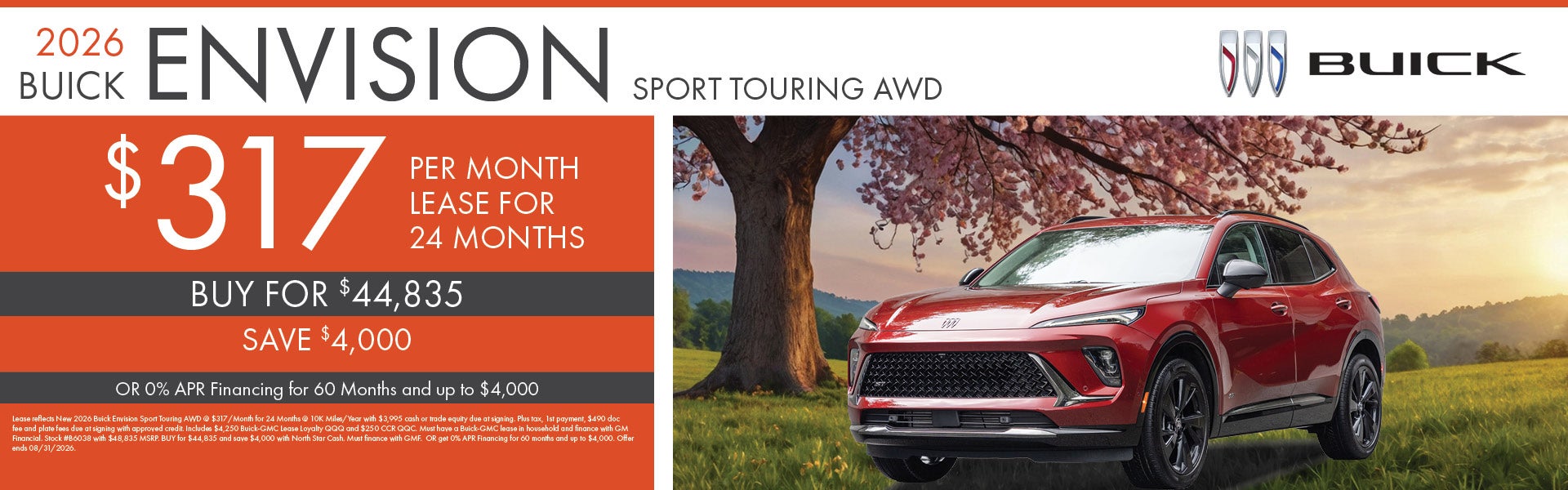 2026 Buick Envision Sport Touring AWD Lease Offer