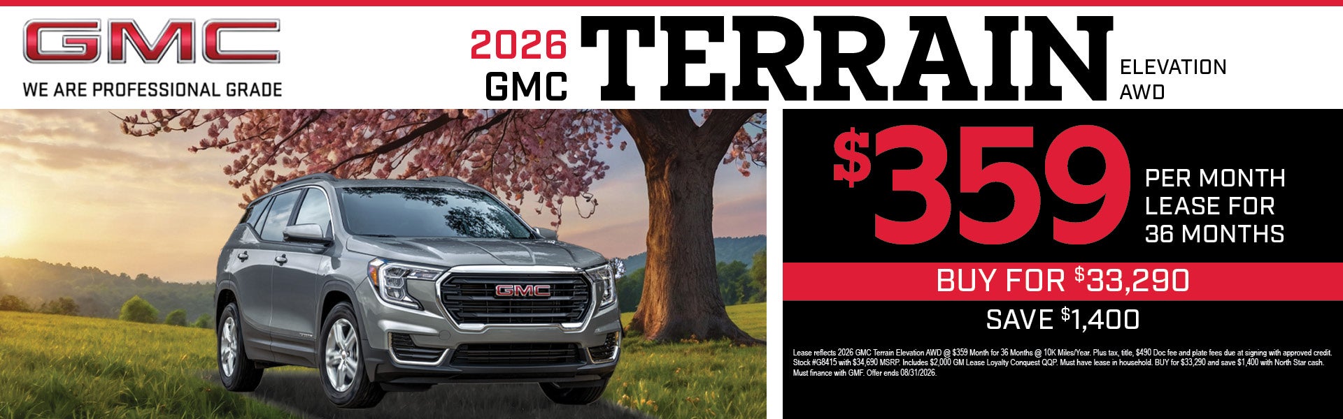 2026 GMC Terrain Lease Offer