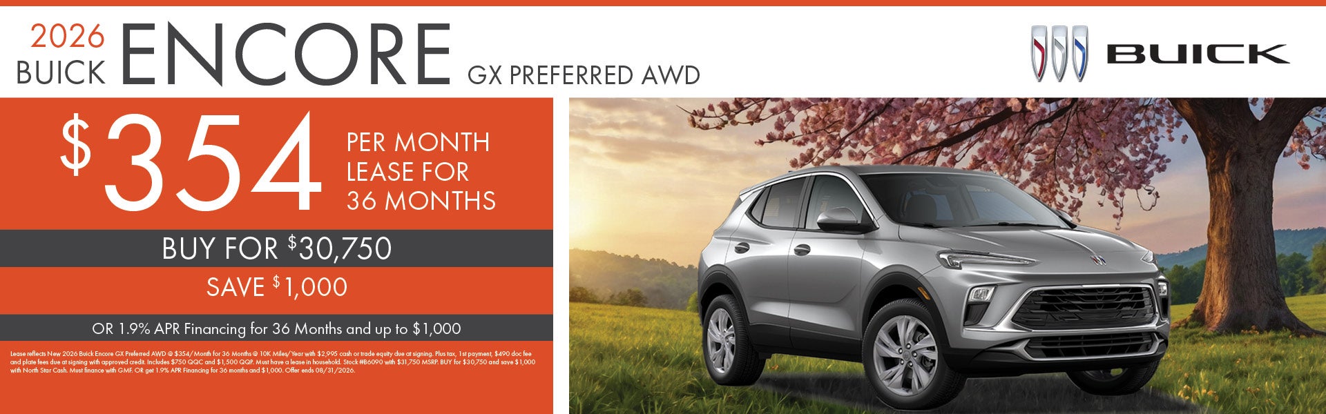 2026 Buick Encore GX Preferred AWD Lease Offer